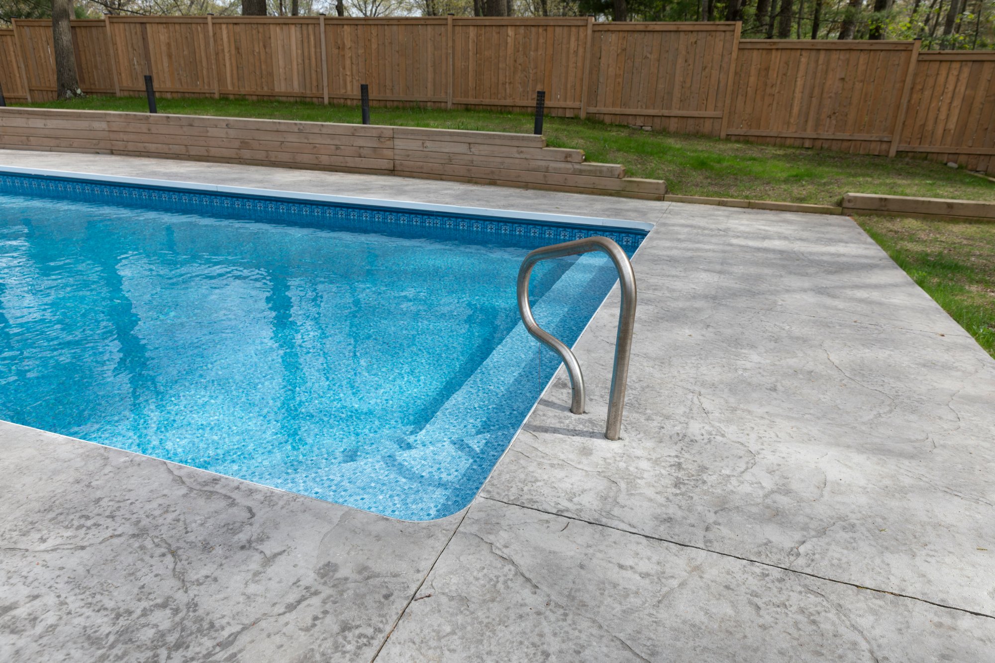 Clean pool ready for winter closing