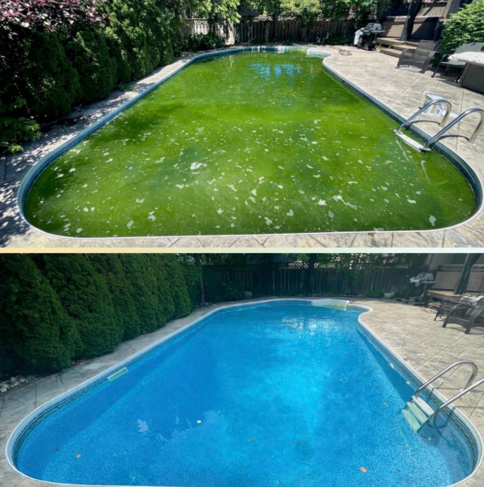 Pool rehabilitation - before and after